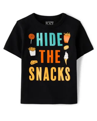 Baby And Toddler Boys Hide Snacks Graphic Tee