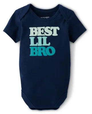 Baby Boys Lil Bro Graphic Bodysuit