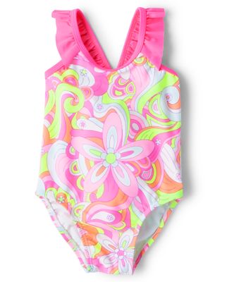 Baby And Toddler Girls Print One Piece Swimsuit