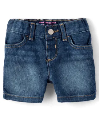Baby And Toddler Girls Denim Midi Shorts