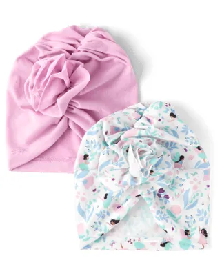 Baby Girls Print Turban Headwrap 2-Pack