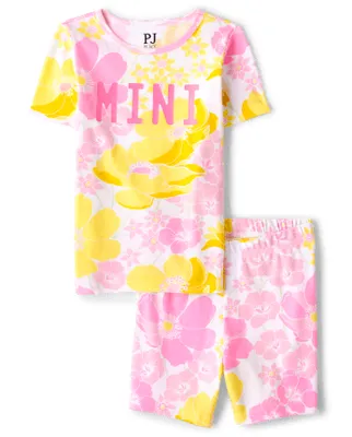 Girls Mommy And Me Mini Snug Fit Cotton Pajamas