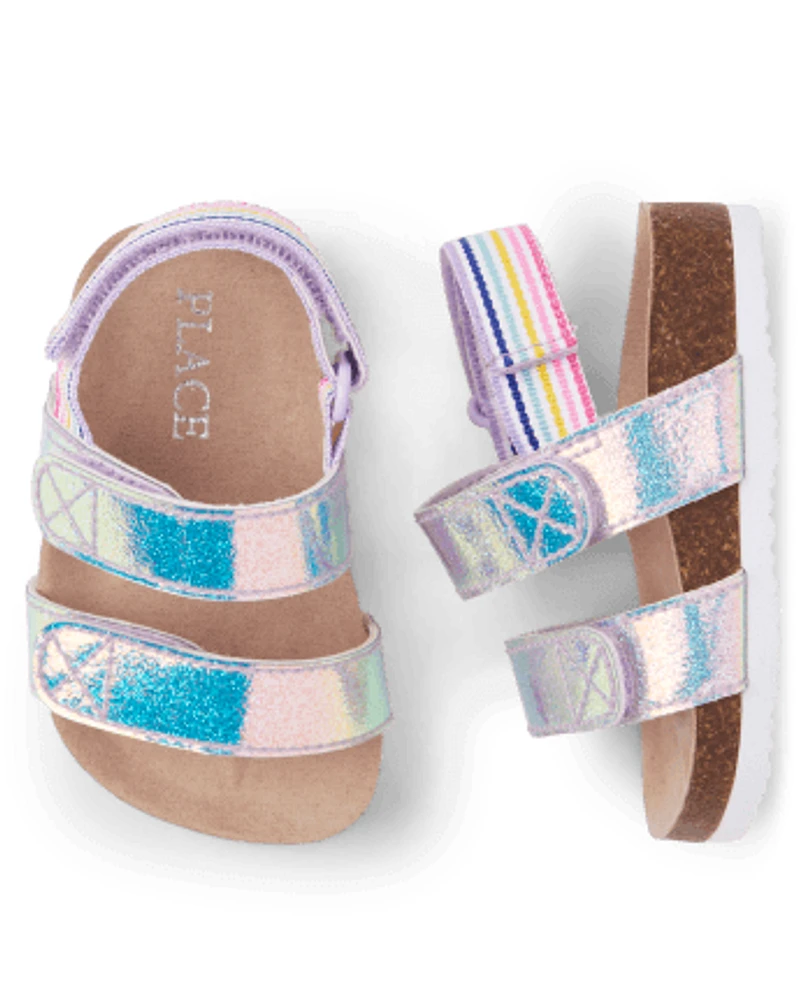 Baby Girls Holographic Sandals