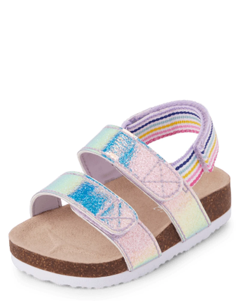 Baby Girls Holographic Sandals