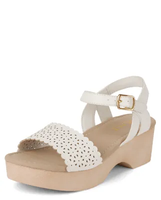 Girls Perforated Clog Sandals