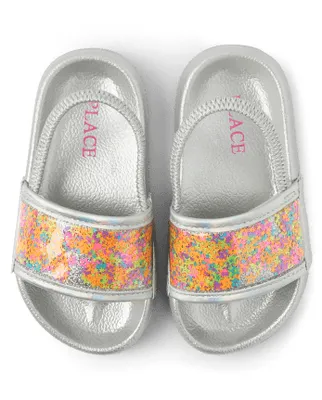 Toddler Girls Shakey Star Glitter Slides