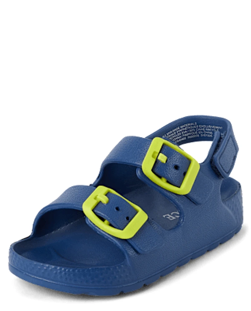 Toddler Boys Buckle Slides