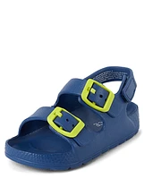 Toddler Boys Buckle Slides