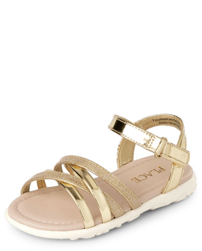 Bayton Tyche Gold Glitter Cork Sole Girls Toddler Adjustable Sandals Size  8.5 | Adjustable sandals, Toddler girl, Sandals