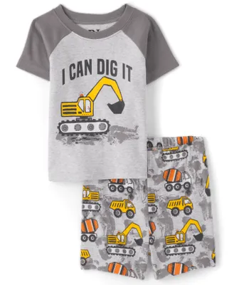 Baby And Toddler Boys Dig It Snug Fit Cotton Pajamas