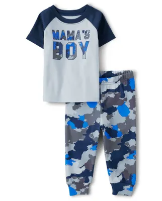 Baby And Toddler Boys Mama's Boy Snug Fit Cotton Pajamas