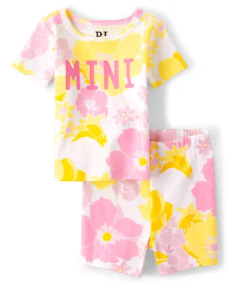 Baby And Toddler Girls Mommy Me Mini Snug Fit Cotton Pajamas