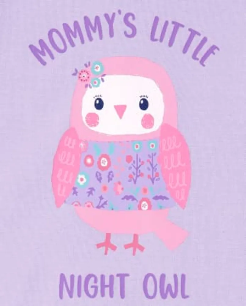 Baby And Toddler Girls Night Owl Snug Fit Cotton Pajamas