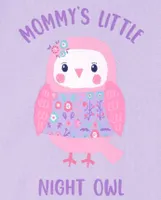 Pyjama en coton ajusté pour bébé et toute-petite fille Night Owl