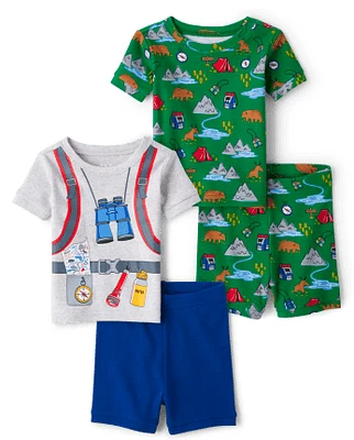 Lot de 2 pyjamas unisexes en coton ajustés pour bébé et tout-petit