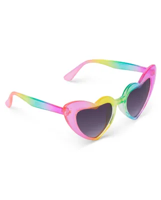 Girls Rainbow Ombre Heart Sunglasses