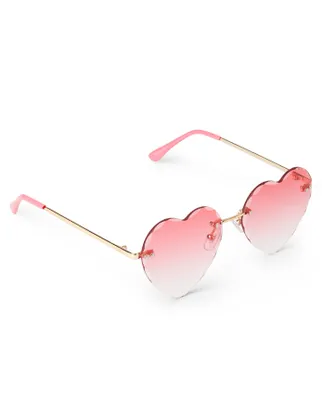 Girls Frameless Heart Sunglasses