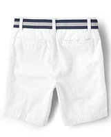 Boys Belted Chino Shorts