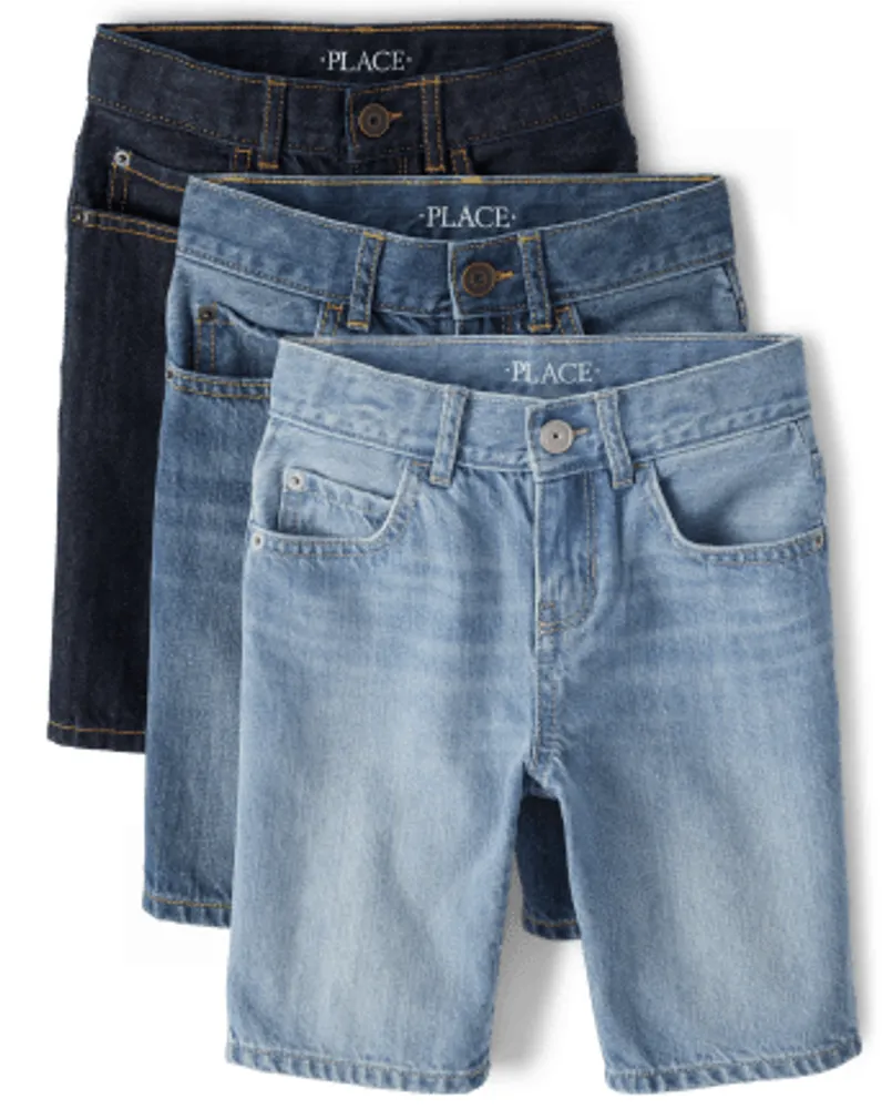 Boys Denim Shorts 3-Pack