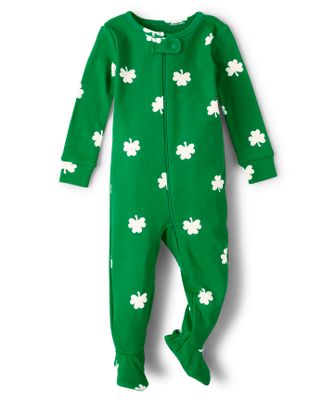 Baby And Toddler Shamrock Snug Fit Cotton One Piece Pajamas