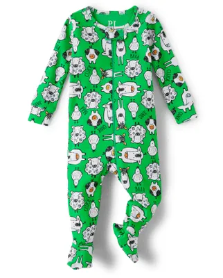 Unisex Baby And Toddler Farm Animal Snug Fit Cotton One Piece Pajamas