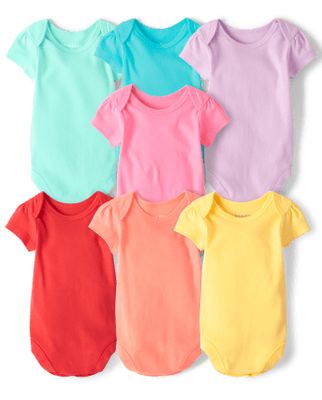 Baby Girls Bodysuit 7-Pack