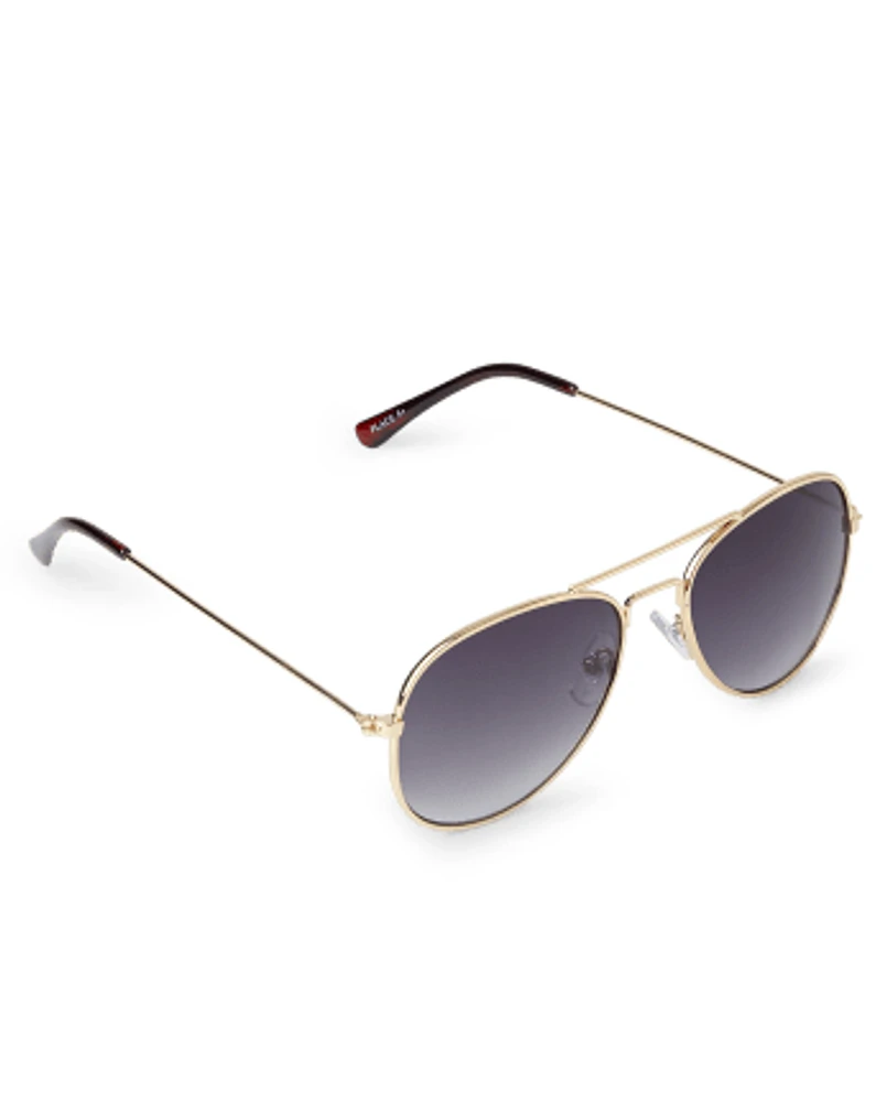 Unisex Kids Aviator Sunglasses