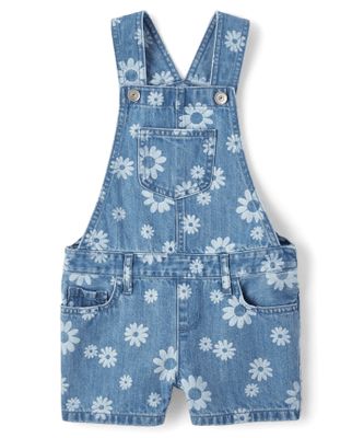 Girls Daisy Denim Shortalls
