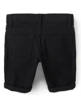 Girls Roll Cuff Twill Skimmer Shorts