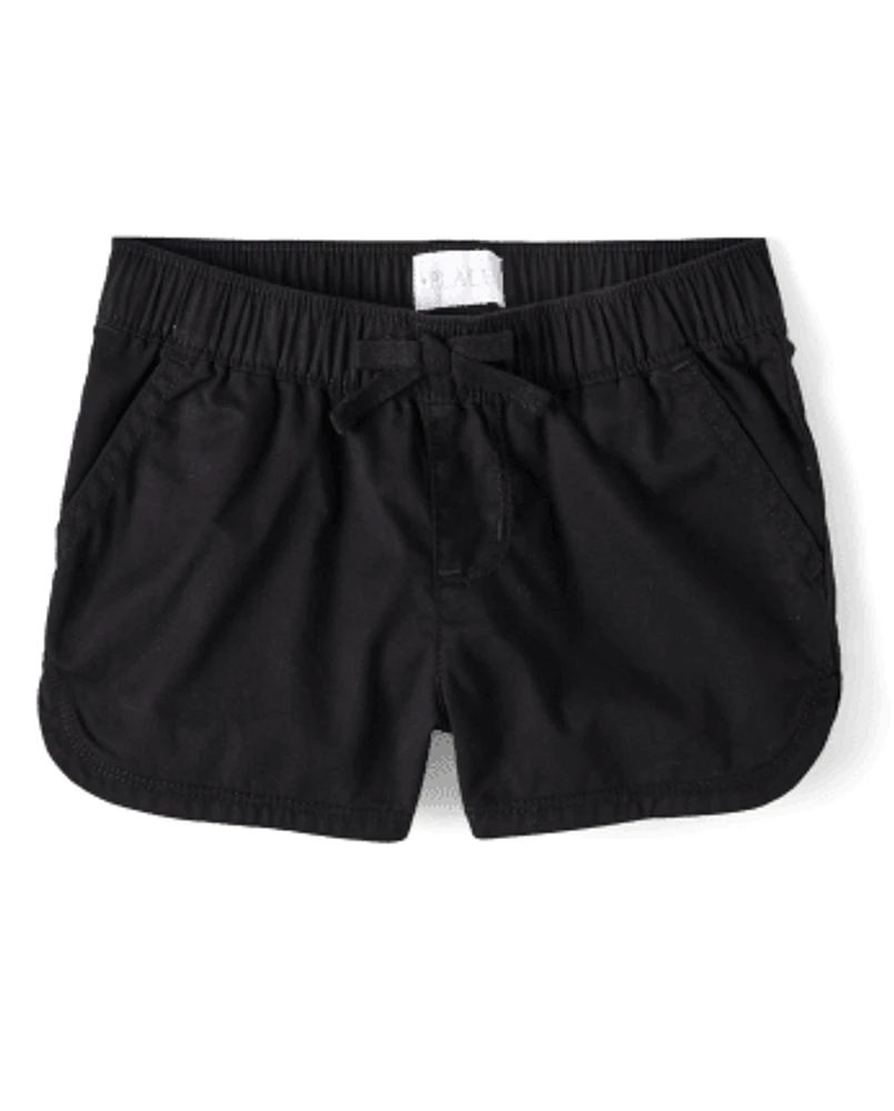 Girls Twill Pull On Shorts