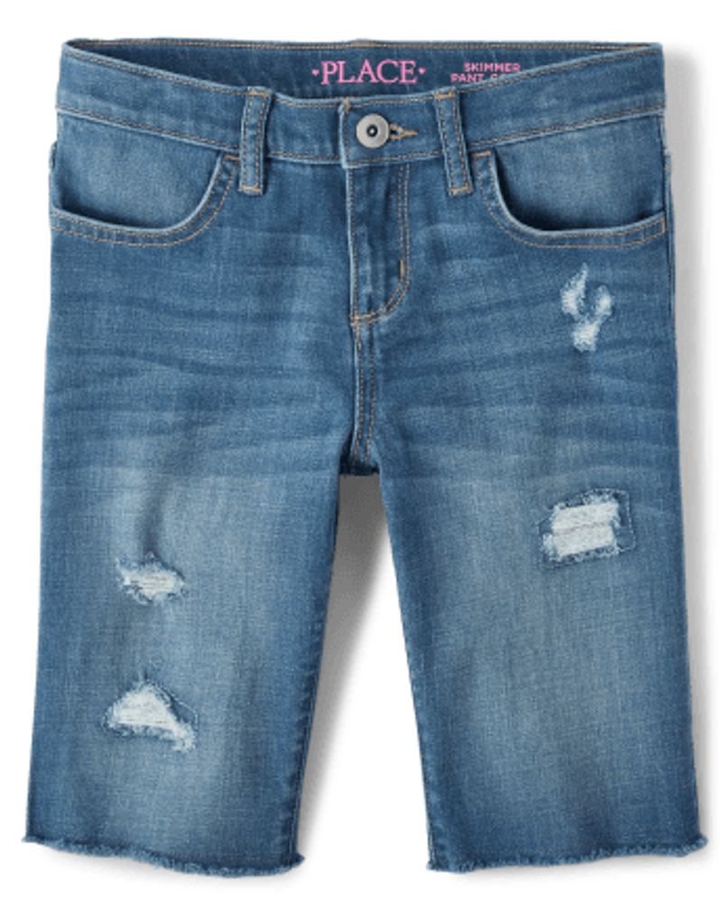 Girls Denim Skimmer Shorts