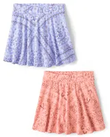 Girls Print Skort 2-Pack