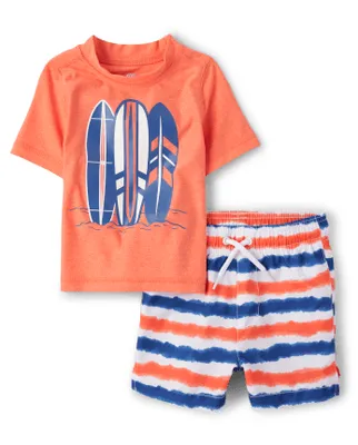 Baby And Toddler Boys Graphic Swim Set