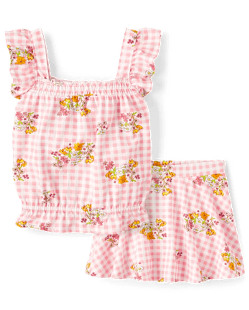 Toddler Girls Gingham 2-Piece Set