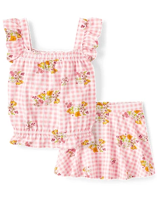 Toddler Girls Gingham 2-Piece Set
