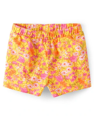 Baby And Toddler Girls Floral Pull On Shorts