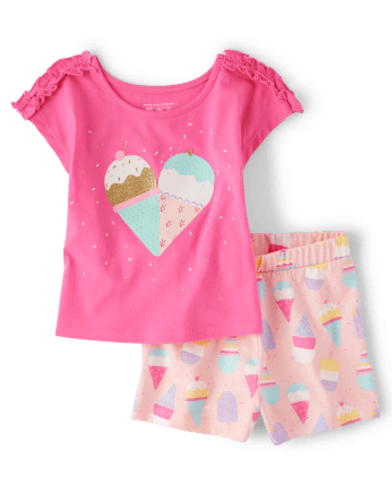 Toddler Girls Ice Cream 2-Piece Set