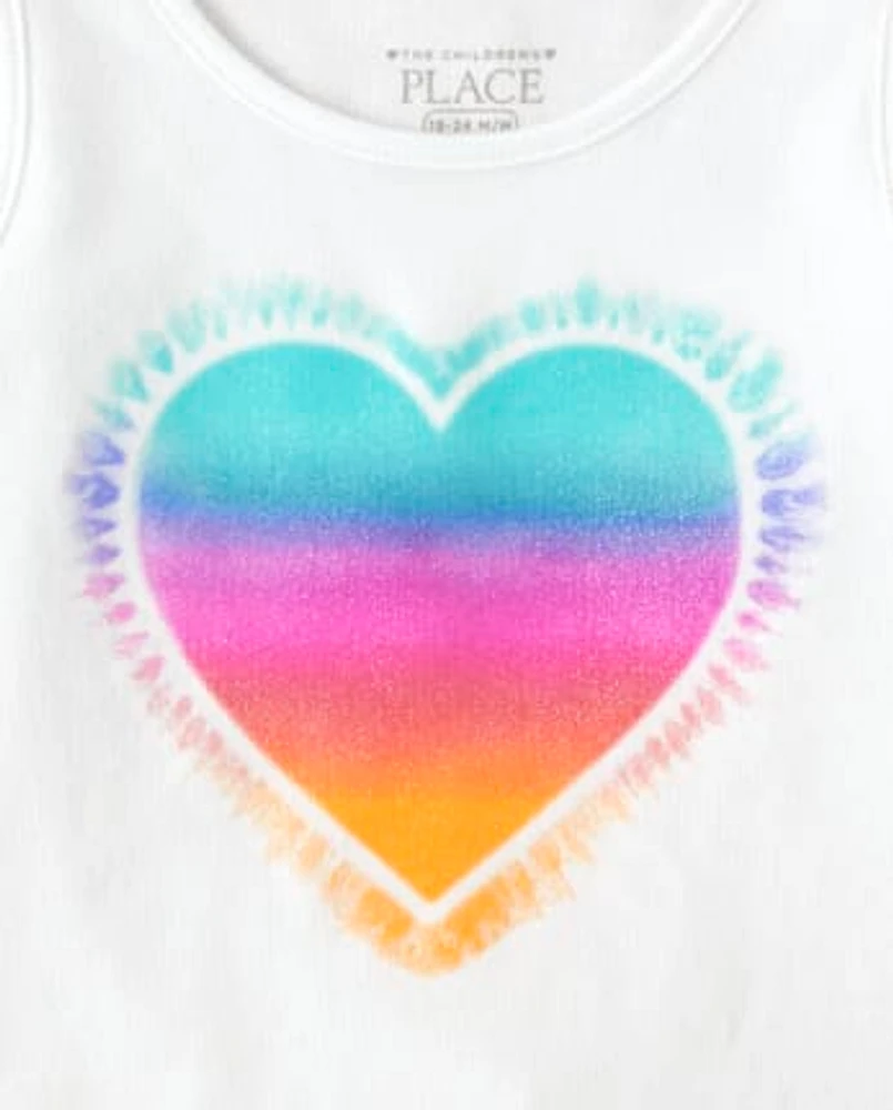 Lot de 4 débardeurs tie-dye pour petites filles