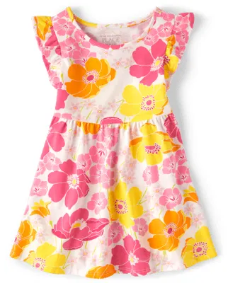 Baby and Toddler Girls Floral Babydoll Dress