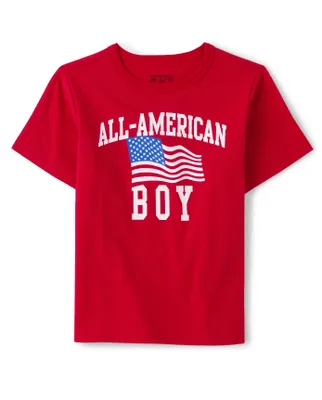 Baby And Toddler Boys Matching Family All-American Boy Graphic Tee