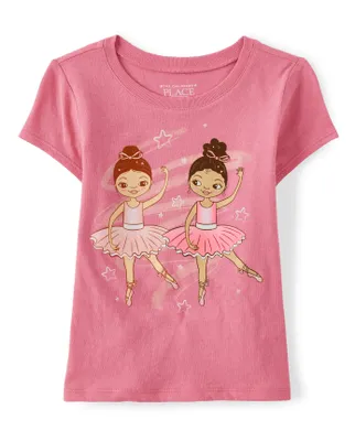 Baby And Toddler Girls Ballerina Graphic Tee