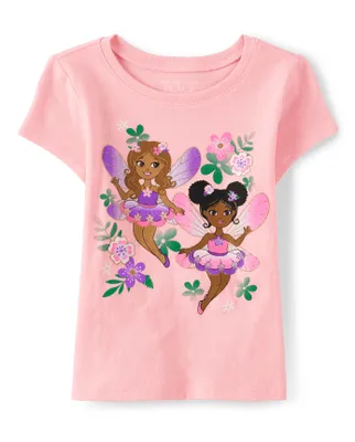 Baby And Toddler Girls Fairies Graphic Tee