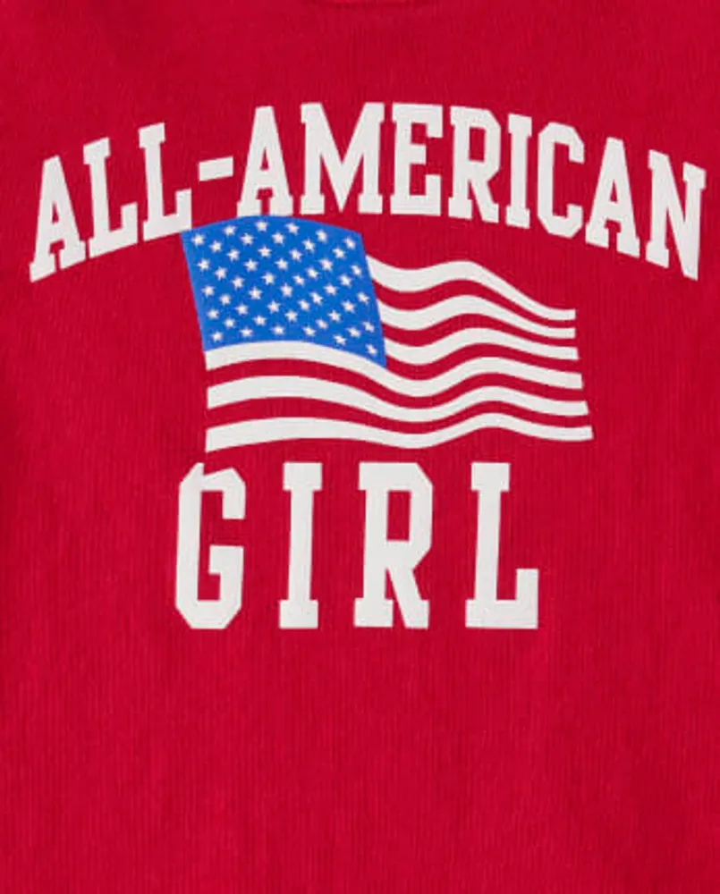 Baby And Toddler Girls Matching Family All-American Girl Graphic Tee