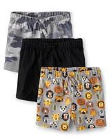 Baby Boys Jungle Shorts 3-Pack