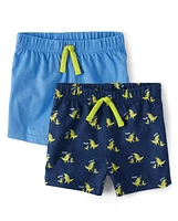 Baby Boys Dino Shorts 2-Pack