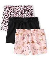 Baby Girls Leopard Shorts 3-Pack