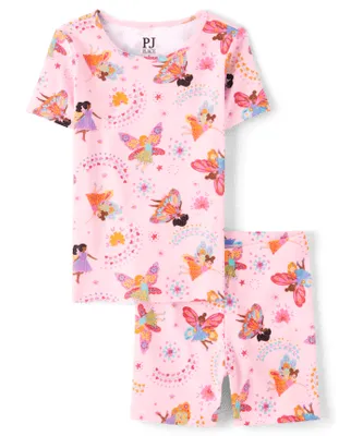 Girls Fairy Snug Fit Cotton Pajamas
