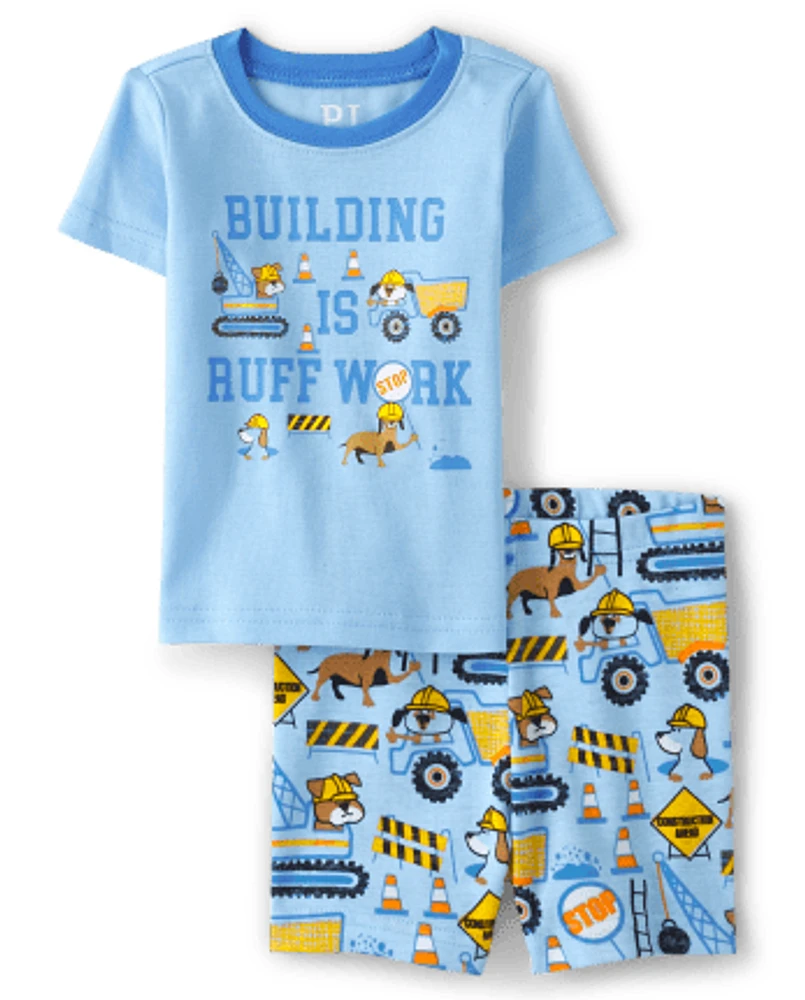 Pyjama en coton coupe ajustée pour bébés et tout-petits garçons