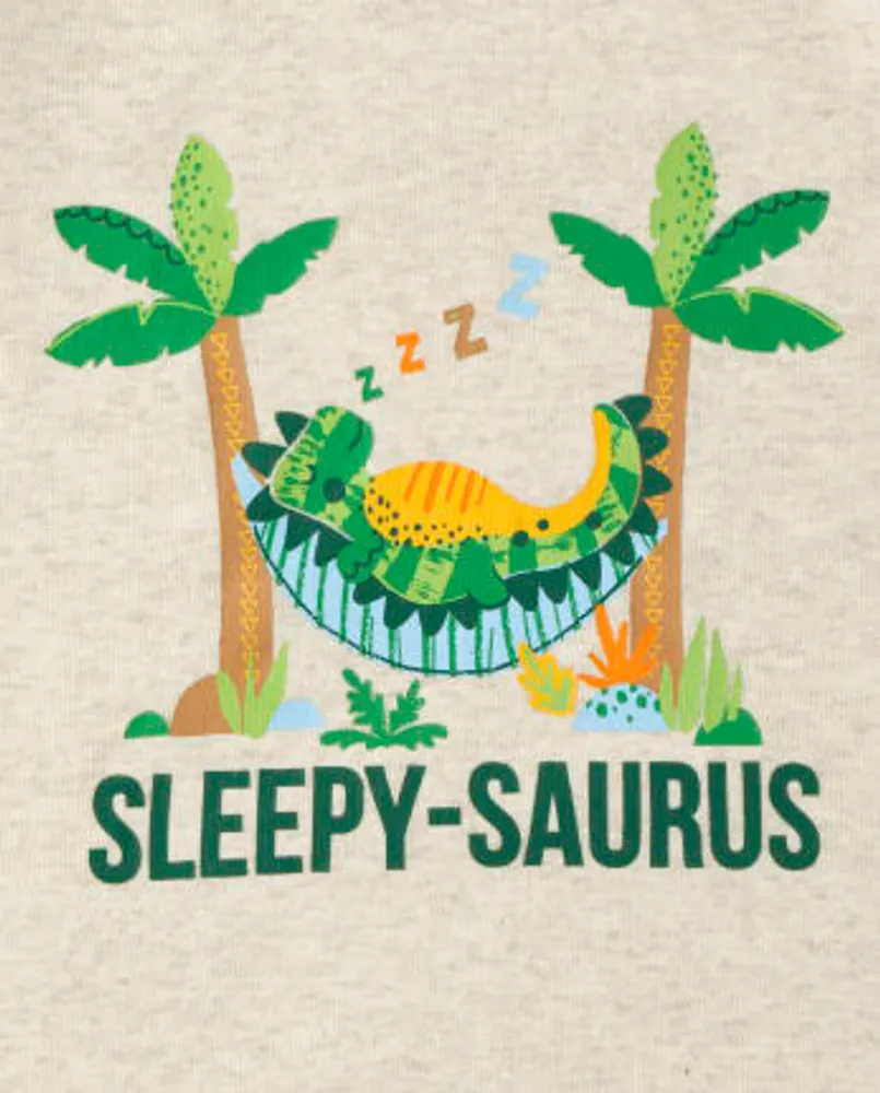 Pyjama en coton ajusté unisexe pour bébé et tout-petit Sleepy-Saurus