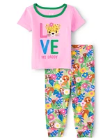 Baby And Toddler Girls Love My Family Snug Fit Cotton Pajamas